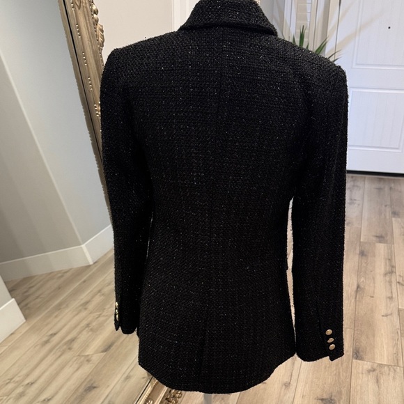 Jason Wu Textured Black Blazer with Gold Accents - Picture 5 of 7